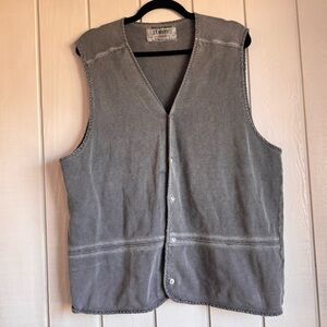 Vintage Z. Cavaricci Gray Button Up Lightweight Vest